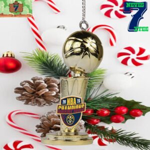 Congratulations To Denver Nuggets 2023 NBA Champions Trophy For Tree Decorations Christmas Ornament