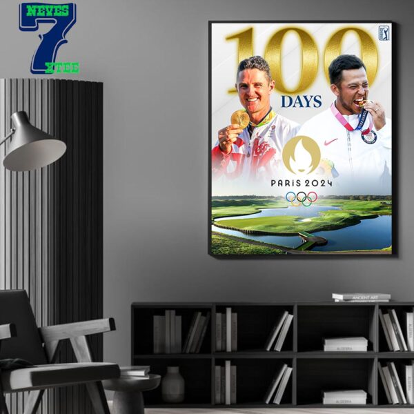 Countdown 100 Days To Olympics Paris 2024 PGA Tour Home Decor Poster Canvas