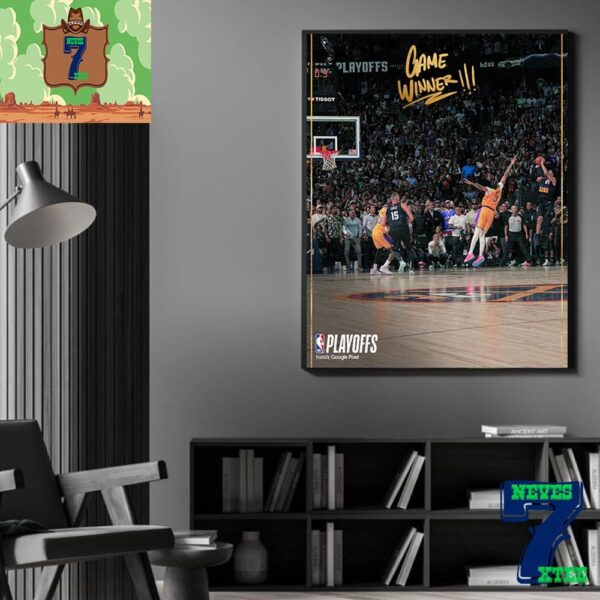 Game Winner Special Tissot Buzzer Beater Of Jamal Murray Denver Nuggets 2-0 Los Angeles Lakers NBA Playoffs 2024 Home Decor Poster Canvas