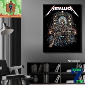 Metallica M72 World Tour 72 Seasons Crown Of Barbed Wire By Miles Tsang Home Decor Poster Canvas