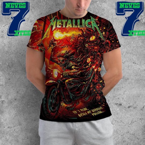 Metallica M72 World Tour 72 Seasons If I Run Still My Shadow Follow By Munk One All Over Print Shirt