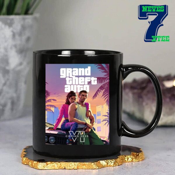 Official Poster Grand Theft Auto GTA 6 Is Coming In 2025 Ceramic Mug