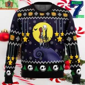 The Nightmare Before Christmas 2024 Romantic Nightmare Gifts For Family Holiday Christmas Ugly Sweater