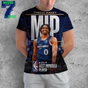Tyrese Maxey The 2023-24 Kia NBA Most Improved Player All Over Print Shirt