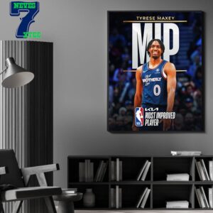 Tyrese Maxey The 2023-24 Kia NBA Most Improved Player Home Decor Poster Canvas