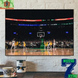 2023-2024 NBA Playoffs Eastern Conference Finals Game 1 Indiana Pacers Vs Boston Celtics Jaylen Brown Game-Tying Shot To Force OT Home Decor Poster Canvas