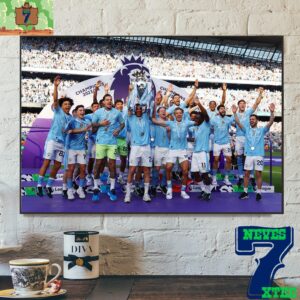 2023-2024 Premier League Champions Are Manchester City For 4-In-A-Row Home Decor Poster Canvas