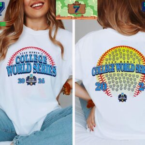 2024 NCAA Softball Womens College World Series Team Sliding Two Sides Unisex T-Shirt