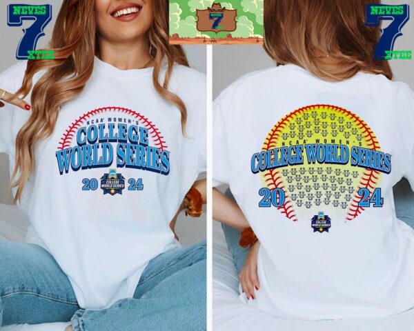 2024 NCAA Softball Womens College World Series Team Sliding Two Sides Unisex T-Shirt