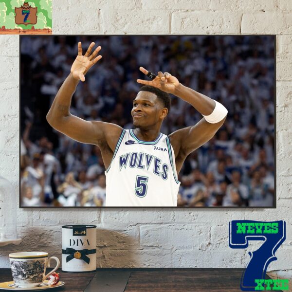 Anthony Edwards And Minnesota Timberwolves Force Game 7 By Blowing Out Denver Nuggets 115-70 NBA Playoffs 2024 Home Decor Poster Canvas