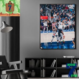 Anthony Edwards Poster Dunk At Game 3 Western Conference Final Minnesota Timberwolves Vs Dallas Mavericks 2024 NBA Playoffs Home Decor Poster Canvas