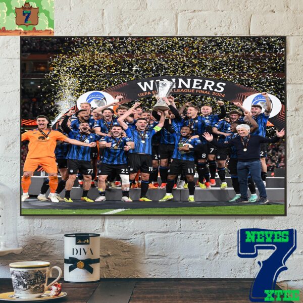 Atalanta Are The UEFA Europa League Final 2024 Winners Home Decor Poster Canvas