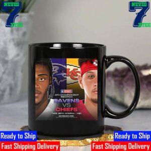 Baltimore Ravens Lamar Jackson Vs Patrick Mahomes Kansas City Chiefs NFL Kick Off The 2024 Season Ceramic Mug