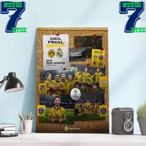 Borussia Dortmund The Journey UEFA Champions Leagues Final 2023-2024 Home Decor Poster Canvas