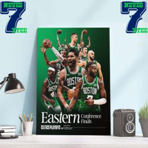 Boston Celtics Advanced Eastern Conference Finals 2024 NBA Playoffs Home Decor Wall Art Poster Canvas