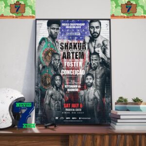 Brick City World Championship Doubleheader Title at Prudential Center Newark NJ July 6th2024 Home Decor Poster Canvas