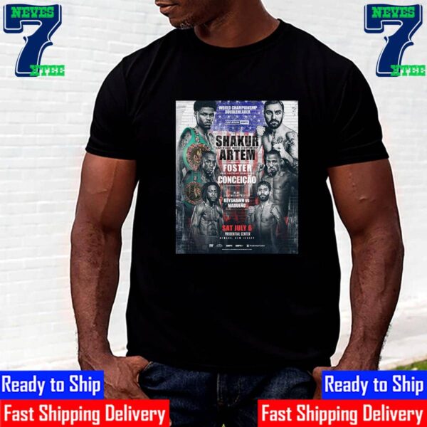 Brick City World Championship Doubleheader Title at Prudential Center Newark NJ July 6th2024 Unisex T-Shirt