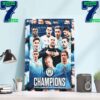 2024 Premier League Champions Are Manchester City Home Decor Wall Art Poster Canvas