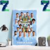 Congrats Manchester City Are Premier League Champions 2023-2024 Season Home Decor Wall Art Poster Canvas