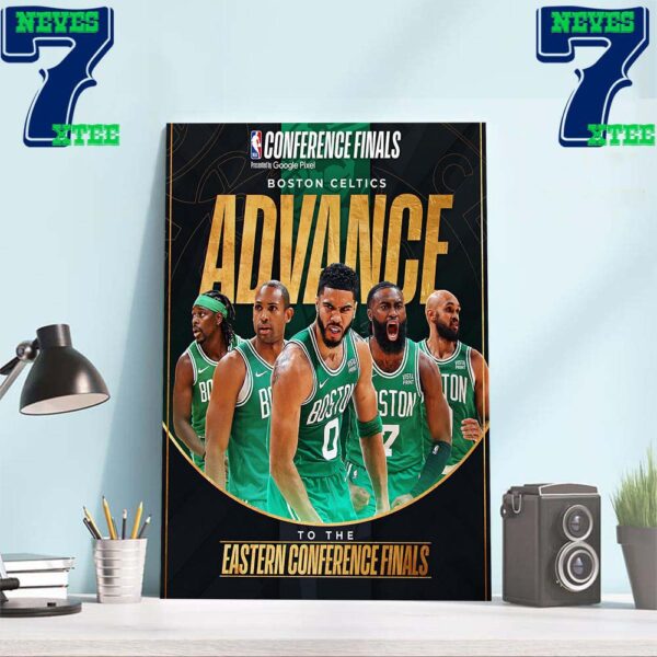 Congratulations To Boston Celtics Advance To The Eastern Conference Finals 2024 NBA Playoffs Home Decor Wall Art Poster Canvas