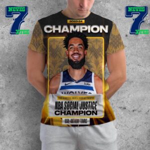 Congratulations To Karl-Anthony Towns Is The 2023-24 NBA Social Justice Champion All Over Print Shirt