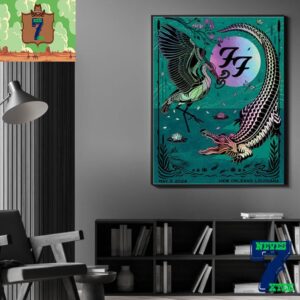 Foo Fighters NOLA Poster May 3rd 2024 New Orleans Louisiana Foil Print Home Decor Poster Canvas