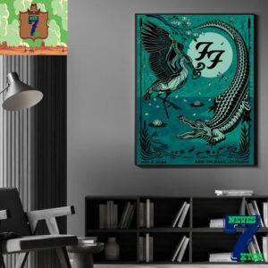 Foo Fighters NOLA Poster May 3rd 2024 New Orleans Louisiana Regular Print Home Decor Poster Canvas