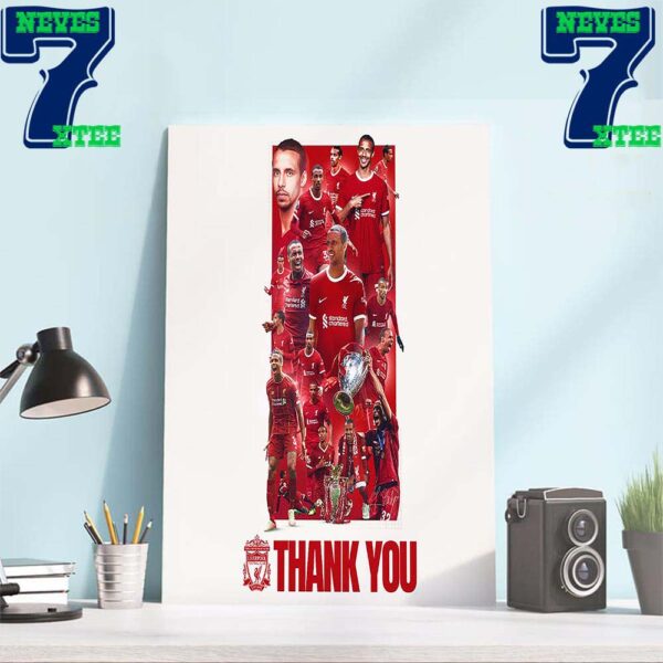 Liverpool FC Thank You Joel Matip For Everything Home Decor Wall Art Poster Canvas