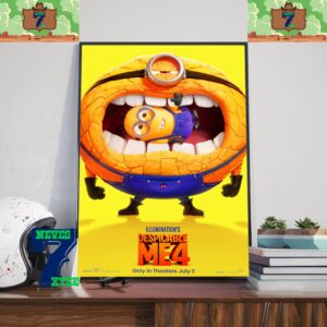 Official Poster Despicable Me 4 Of Illumination In Theaters July 3rd 2024 Home Decor Poster Canvas