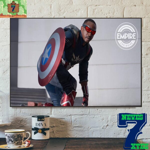 Official Poster Sam Wilsons For New Captain America Suit on Empire Exclusive Home Decor Poster Canvas