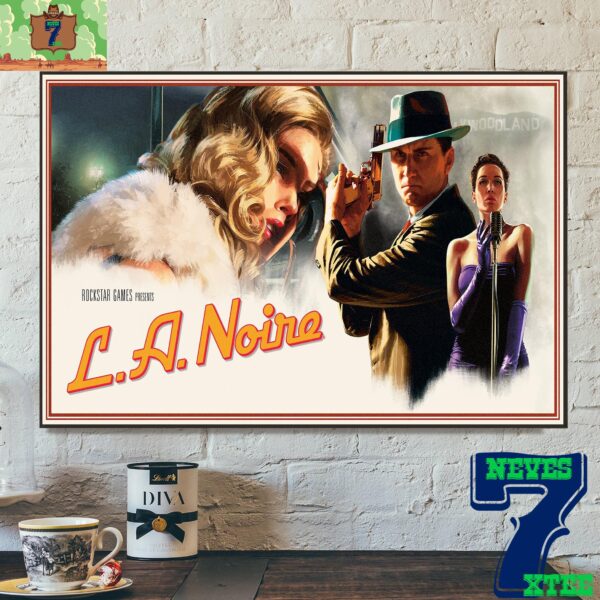 Rockstar Games Presents LA Noire Official Poster Home Decor Poster Canvas