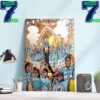 The First Team To Win The Premier League Four Years In A Row Is Manchester City Home Decor Wall Art Poster Canvas