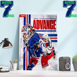 The New York Rangers Advance To The Eastern Conference Finals 2024 Home Decor Wall Art Poster Canvas