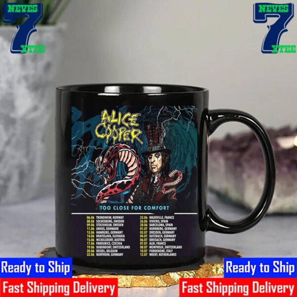 The Nightmare Returns To The Road Alice Cooper Too Close For Comfort 2024 Tour Ceramic Mug