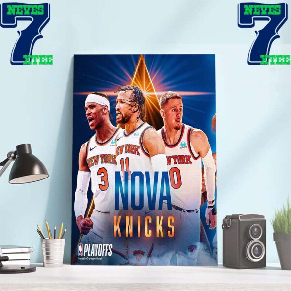 The Nova Knicks Trio Jalen Brunson Josh Hart And Donte Divincenzo Of New York Knicks Home Decor Wall Art Poster Canvas