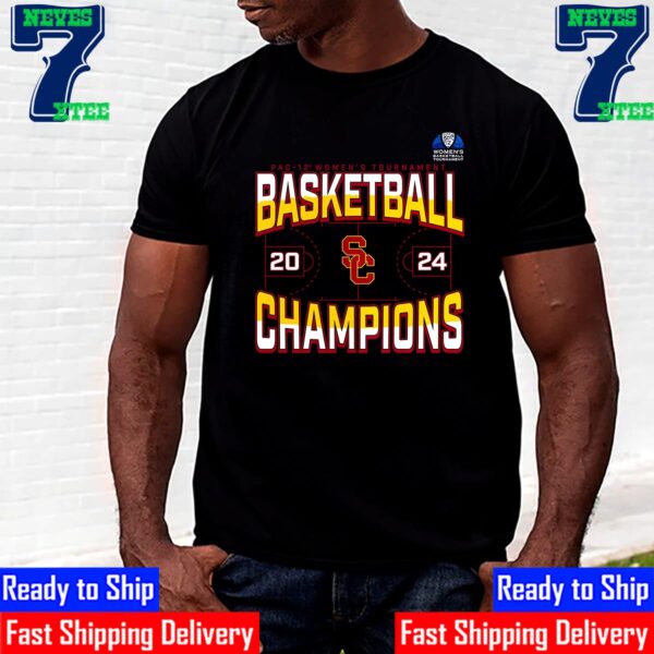 USC Trojans Are 2024 PAC-12 Womens Basketball Conference Tournament Champions Unisex T-Shirt