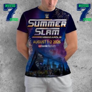 WWE Summer Slam Is Coming To US Bank Stadium In Minneapolis MN For Two Nights On August 1-2 2026 All Over Print Shirt