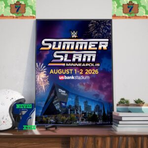 WWE Summer Slam Is Coming To US Bank Stadium In Minneapolis MN For Two Nights On August 1-2 2026 Home Decor Poster Canvas