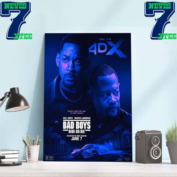 Will Smith And Martin Lawrence In Bad Boys Ride Or Die 4DX Official Poster Home Decor Wall Art Poster Canvas