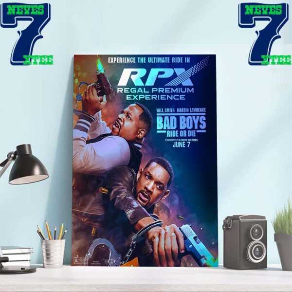 Will Smith And Martin Lawrence In Bad Boys Ride Or Die RPX Official Poster Home Decor Wall Art Poster Canvas