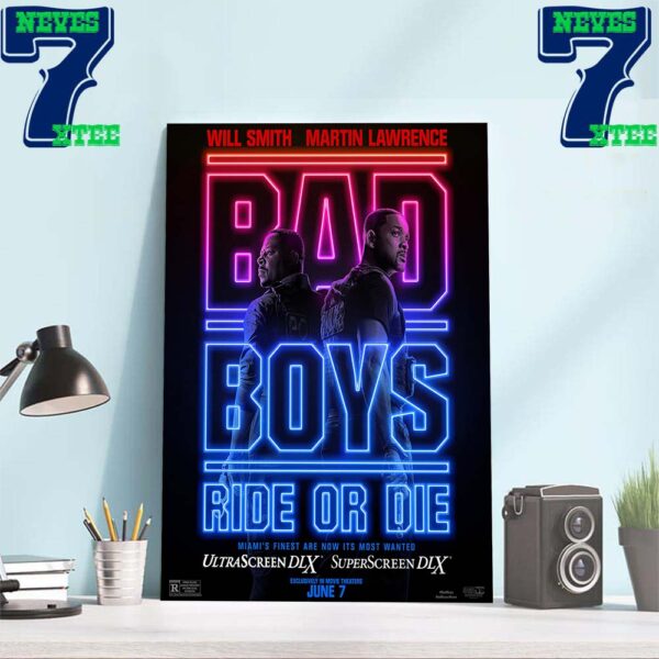 Will Smith And Martin Lawrence In Bad Boys Ride Or Die UltraScreen DLX And SuperScreen DLX Official Poster Home Decor Wall Art Poster Canvas