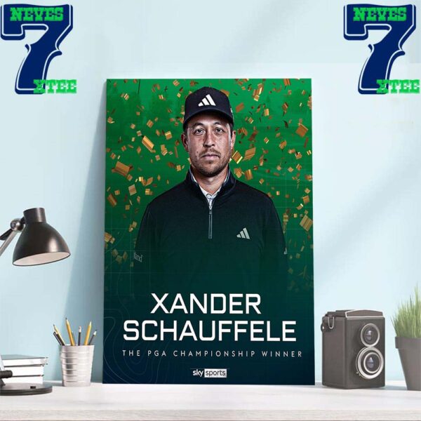 Xander Schauffele Is The 2024 PGA Championship Winner Home Decor Wall Art Poster Canvas