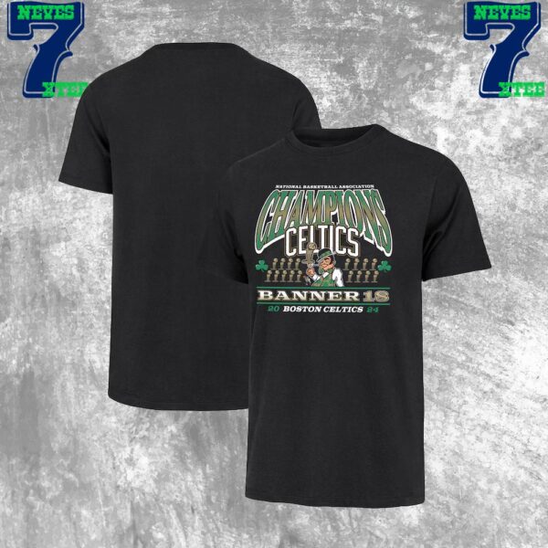 2024 Boston Celtics Banner 18-Time NBA Finals Champions Banner Franklin Unisex T-Shirt