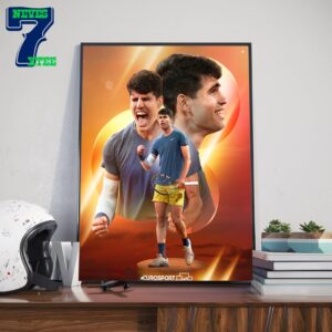 2024 Carlos Alcaraz Secures First Roland-Garros Title Home Decor Poster Canvas