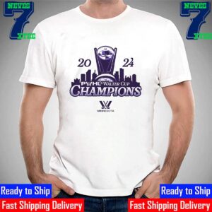 2024 PWHL Walter Cup Champions Are Minnesota PWHL Skyline Unisex T-Shirt