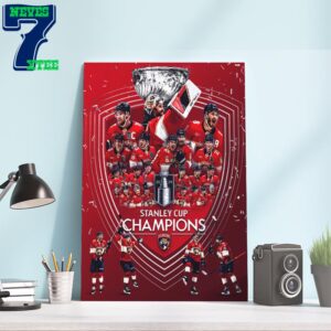 2024 Stanley Cup Champions Are Florida Panthers Home Decor Poster Canvas