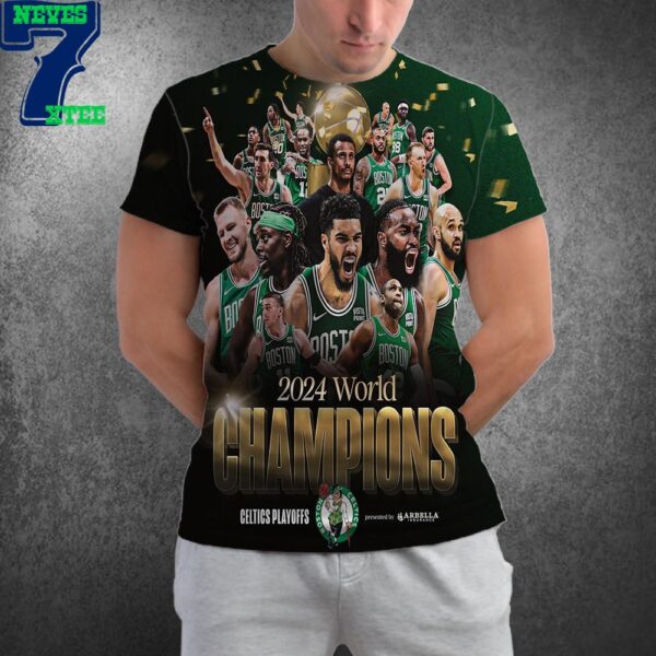 2024 World Champions Boston Celtics 2023-24 NBA Champions All Over Print Shirt