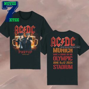 ACDC Munich Power Up Tour 2024 On Olympic Stadium Two Sided T-Shirt