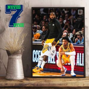 Bronny James And LeBron James First Father And Son Duo In History Home Decor Poster Canvas