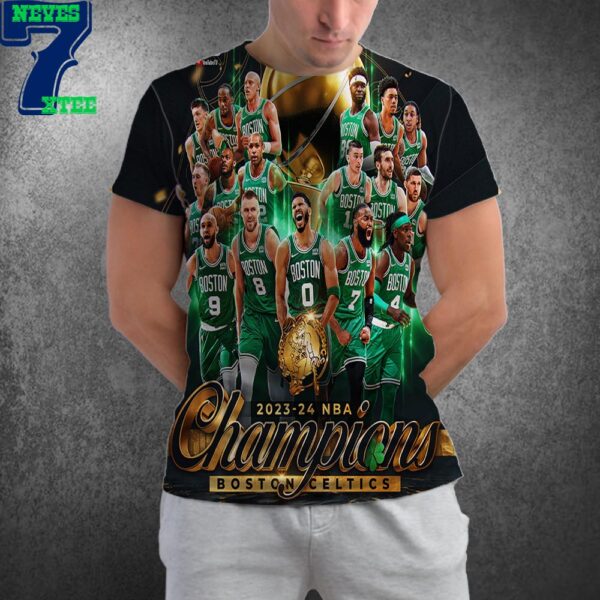 Congratulations To Boston Celtics Are The 2023-2024 NBA Champions All Over Print Shirt